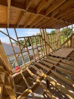 Looking out through the dormer frame