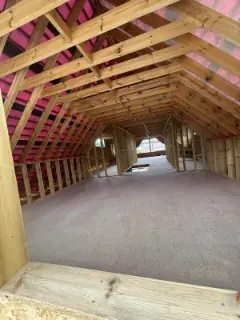 The loft room floor and roof membrane